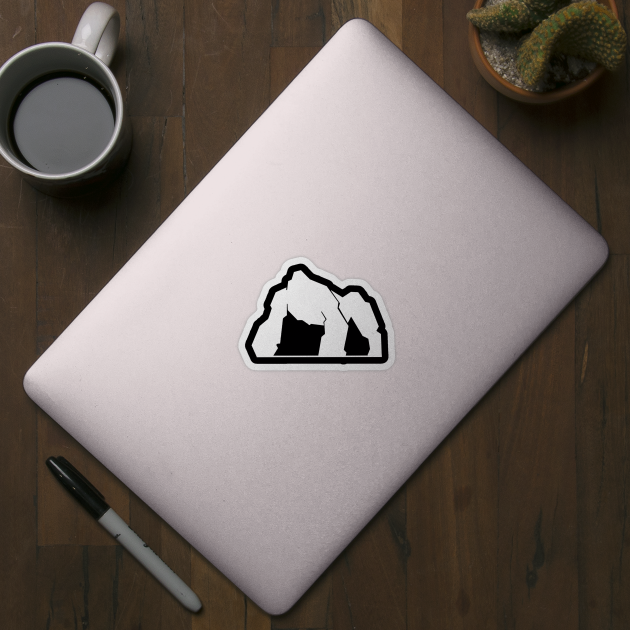 Blocky Silverback Gorilla Silhouette White by SteamboatJoe